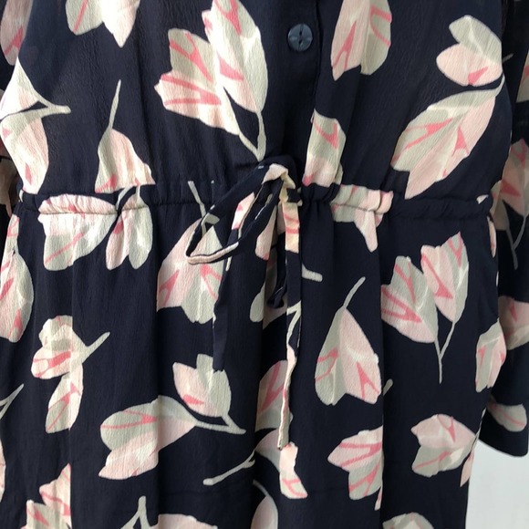 Lucky Brand Black and Pink Long Sleeve Shirt Dress - Picture 5 of 11